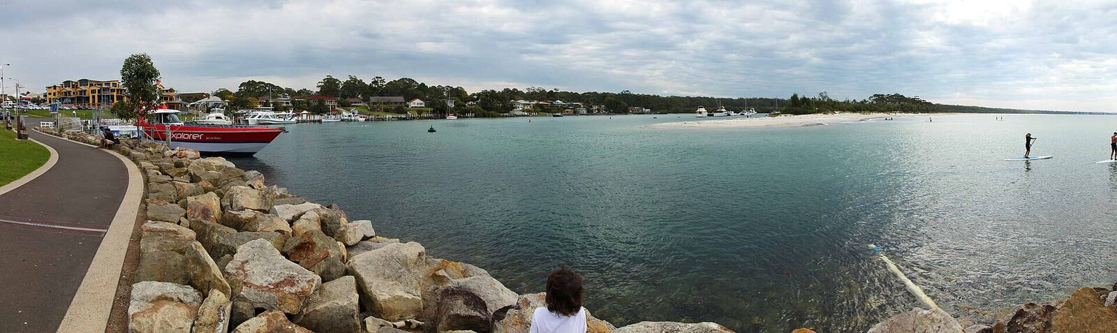Panoramic view across Currambene Creek at Huskisson